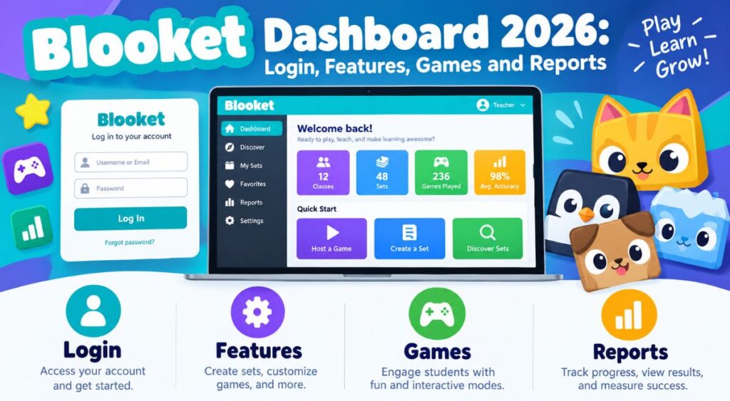 Blooket Dashboard 2026: Login, Features, Games and Reports